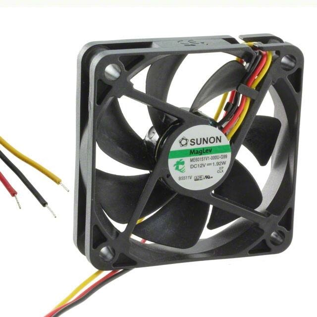 doc007791895 8005889065 ME92251V2-000U-F99, Fan Tubeaxial 12VDC Square - 92mm L x 92mm H Vapo-Bearing™ 45.0 CFM (1.26m³/min) 3 Wire Leads Hirschmann — изображение 1