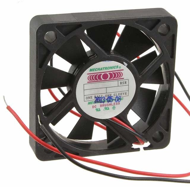 doc007792039 8005837439 M5210E05C-RSR, Fan Tubeaxial 5VDC Square - 52mm L x 52mm H 1 Ball/1 Sleeve 11.3 CFM (0.316m³/min) 2 Wire Leads Hirschmann — изображение 1