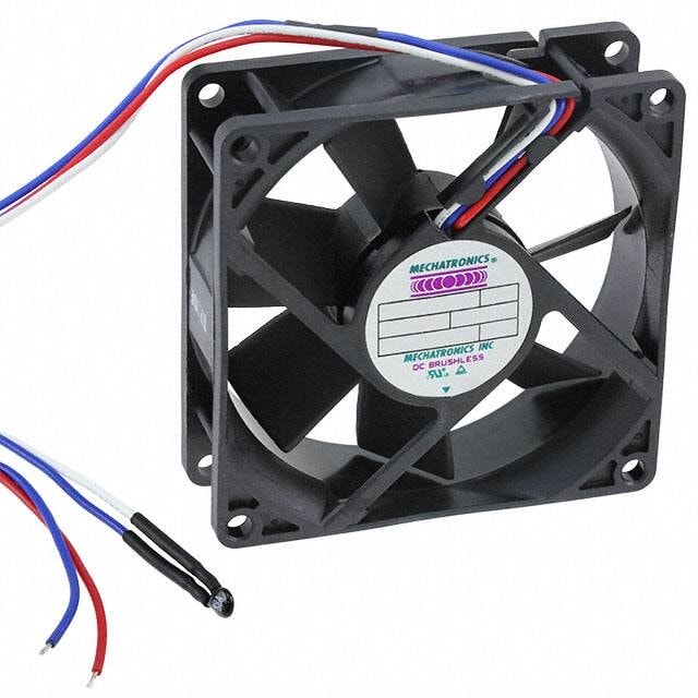 doc007792055 8006073948 F8025H24B4-FSR, Fan Tubeaxial 24VDC Square - 80mm L x 80mm H Ball 39.0 CFM (1.09m³/min) 2 Wire Leads Hirschmann — изображение 1