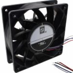 8007092474 OD1238-24HBVXC10A, DC Fans Vane Axial Fan, High Static Pressure, 120x120x38mm, 24VDC, Wire 24AWG, Tach/PWM Hirschmann