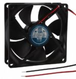 8005976111 OD9225-12LB, Fan Tubeaxial 12VDC Square - 92.5mm L x 92.5mm H Ball 39.0 CFM (1.09m³/min) 2 Wire Leads Hirschmann