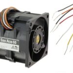8005772370 9CRA0612P6J001, Fan Tubeaxial (Dual) 12VDC Square - 60mm L x 60mm H Ball 74.1 CFM (2.07m³/min) 3 Wire Leads per Fan Hirschmann