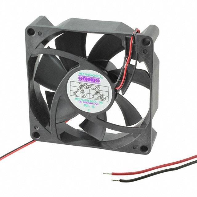 doc007792566 8006024930 G8020E12B-RSR, Fan Tubeaxial 12VDC Square - 80mm L x 80mm H Ball 49.0 CFM (1.37m³/min) 2 Wire Leads Hirschmann — изображение 1