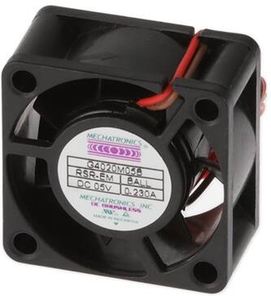 doc007792614 8006050955 G4020M05B-RSR-EM, Fan Tubeaxial 5VDC Square - 40mm L x 40mm H Ball 9.0 CFM (0.252m³/min) 2 Wire Leads Hirschmann — изображение 1