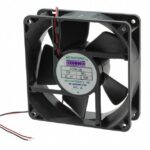 8005807409 G1238H12B-FSR, Fan Tubeaxial 12VDC Square - 119mm L x 119mm H Ball 141.2 CFM (3.95m³/min) 2 Wire Leads Hirschmann