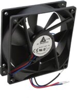 8005762487 AFB0912H-F00, Fan Tubeaxial 12VDC Square - 92mm L x 92mm H Ball 51.2 CFM (1.43m³/min) 3 Wire Leads Hirschmann