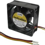 8006937345 9WF0624H4D01, Fan Tubeaxial 24VDC Square - 60mm L x 60mm H Ball 23.6 CFM (0.661m³/min) 3 Wire Leads Hirschmann