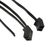 8006037355 C45-2DC-60, Fan Power Cord Fan Terminal Receptacle 45° (2) 60.0" (1.52m) Open Wires Hirschmann