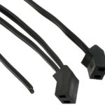 8006037355 C45-2DC-60, Fan Power Cord Fan Terminal Receptacle 45° (2) 60.0" (1.52m) Open Wires Hirschmann