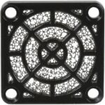 8005949221 09150-F/30, 40mm Sq Fan Filter Guard Assembly Plastic 3 Rings Hirschmann