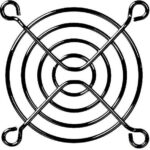 8006029849 08147-02, 60mm Sq Fan Finger Guard Steel, Nickel Plated 4 Rings Hirschmann