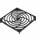 8006081987 FGPT-92, 92mm Sq Fan Finger Guard Acrylonitrile Butadiene Styrene (ABS) 4 Rings Hirschmann