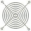 8006047548 08213, 120mm Sq Fan Finger Guard Steel, Nickel Plated 7 Rings Hirschmann