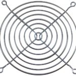 8005865021 G109-15A, 120mm Sq Fan Finger Guard Steel, Chrome Plated 8 Rings Hirschmann