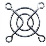 8006925187 G40-2, 40mm Sq Fan Finger Guard Steel, Chrome Plated 2 Rings Hirschmann
