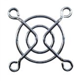 8006925187 G40-2, 40mm Sq Fan Finger Guard Steel, Chrome Plated 2 Rings Hirschmann