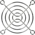 8006070028 08147, 60mm Sq Fan Finger Guard Steel, Nickel Plated 4 Rings Hirschmann