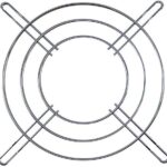8005907906 G109-3A, 120mm Sq Fan Finger Guard Steel, Chrome Plated 3 Rings Hirschmann