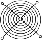 8005863745 G109-15AB, 120mm Sq Fan Finger Guard Steel, Modified Epoxy Resin Coating 8 Rings Hirschmann