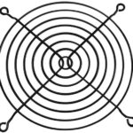 8005863745 G109-15AB, 120mm Sq Fan Finger Guard Steel, Modified Epoxy Resin Coating 8 Rings Hirschmann