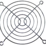 8005960332 G92-16, 92mm Sq Fan Finger Guard Steel, Chrome Plated 6 Rings Hirschmann