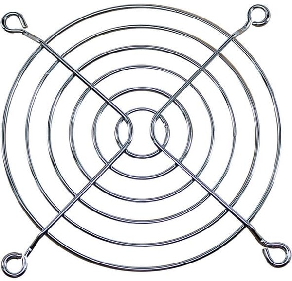doc007795137 8005960332 G92-16, 92mm Sq Fan Finger Guard Steel, Chrome Plated 6 Rings Hirschmann — изображение 1