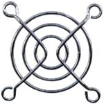 8006102461 G50-3, 52mm Sq Fan Finger Guard Steel, Chrome Plated 3 Rings Hirschmann