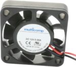 8000181909 MC002111, DC Axial Fan, 12 V, Square, 50 mm, 11 mm, Sleeve Bearing, 10.43 CFM Hirschmann