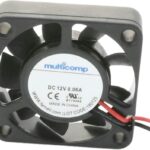 8000181909 MC002111, DC Axial Fan, 12 V, Square, 50 mm, 11 mm, Sleeve Bearing, 10.43 CFM Hirschmann