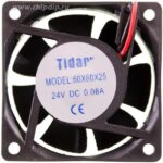 8007683275 Вентилятор Tidar 60x60x25 24v 0.08a аналог RQD 6025ms 24v 60x25 2 pin Hirschmann