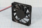 8009976841 Вентилятор 60x60x10, напряжение 12В, мощность 2.8 Вт, выводы 2L, подшипник скольжения, KF0610S1H-R Hirschmann — изображение 2