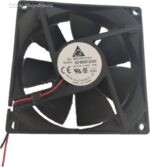 8033924109 AFB0912VH, Fan Tubeaxial 12VDC Square - 92mm L x 92mm H Ball 67.8 CFM (1.90m³/min) 2 Wire Leads Hirschmann