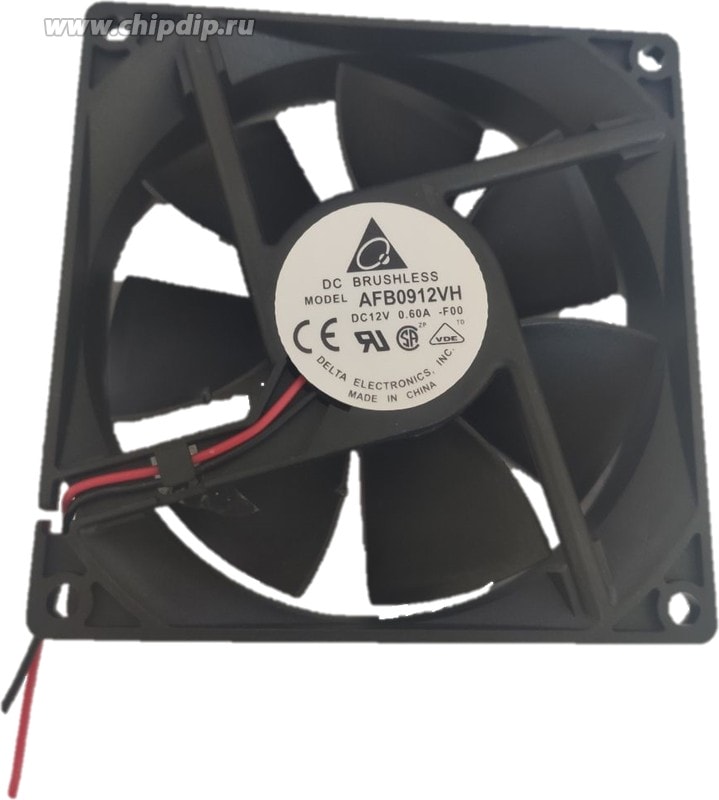 doc008775117 8033924109 AFB0912VH, Fan Tubeaxial 12VDC Square - 92mm L x 92mm H Ball 67.8 CFM (1.90m³/min) 2 Wire Leads Hirschmann — изображение 1