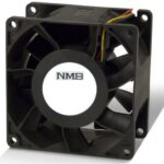 8034039247 08038PB-A1L-EA-00, Fan Tubeaxial 115VAC Square - 80mm L x 80mm H Ball 32.0 CFM (0.896m³/min) 2 Terminals Hirschmann