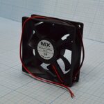 8009977044 Вентилятор 80x80x25, напряжение 24В, ток 0.11А, выводы 2L, подшипник скольжения, FBDCF-8025D24HS MX Hirschmann