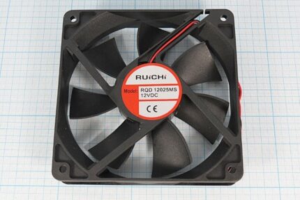 8009976710 Вентилятор 120x120x25, напряжение 12В, выводы 2L, подшипник скольжения, RQD12025MS Hirschmann