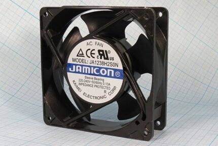 8009976936 Вентилятор 120x120x38, напряжение 220В, ток 0.13А, выводы 2T, подшипник скольжения, JA1238H2S0N Hirschmann