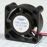 8009976708 Вентилятор 25x25x10, напряжение 12В, ток 0.09А, выводы 2L, подшипник скольжения, RQD2510MS Hirschmann