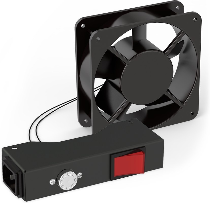 doc009431734 8006822124 SYSMATRIX FU 0014.001 Вентилятор 220В, 120*120*38mm для установки в настенные и напольные шкафы серии WP, SL, MR Hirschmann — изображение 1