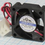 8009977031 Вентилятор 30x30x10, напряжение 12В, мощность 1.4 Вт, выводы 2L, подшипник качения, KF0310B1HR-R Hirschmann