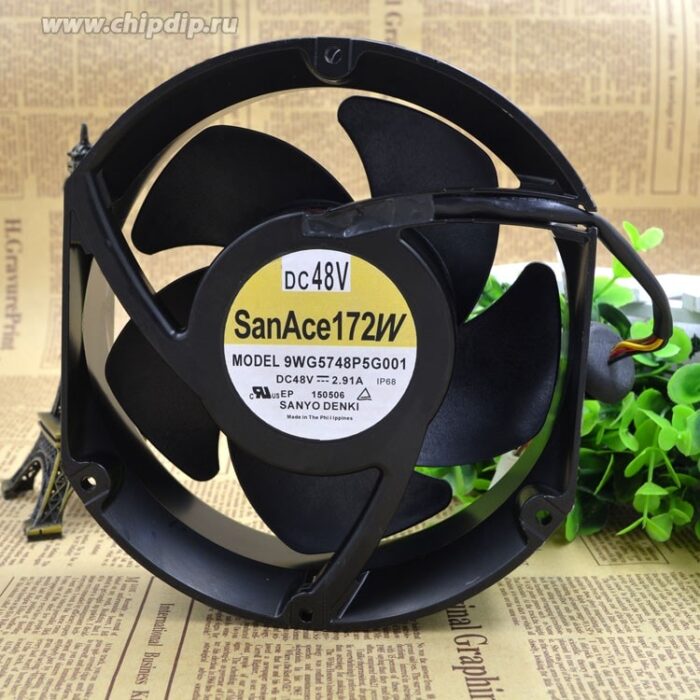 8017873680 Вентилятор Sanyo Denki San Ace 172W 9WG5748P5H001 (9WG5748P5H003) 172x150x51мм 48V 78W 1.62A OEM () Hirschmann — изображение 2