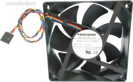 8007683198 Вентилятор Foxconn DC Bruhless FAN PV123812DSPF 01 DC 12v 0.90A 120x38 4 pin Hirschmann