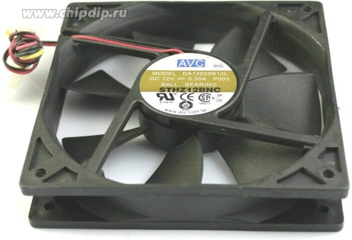 8007079284 Вентилятор AVC DA12025B12L 120x25 12v 0.3a 4pin Hirschmann — изображение 2