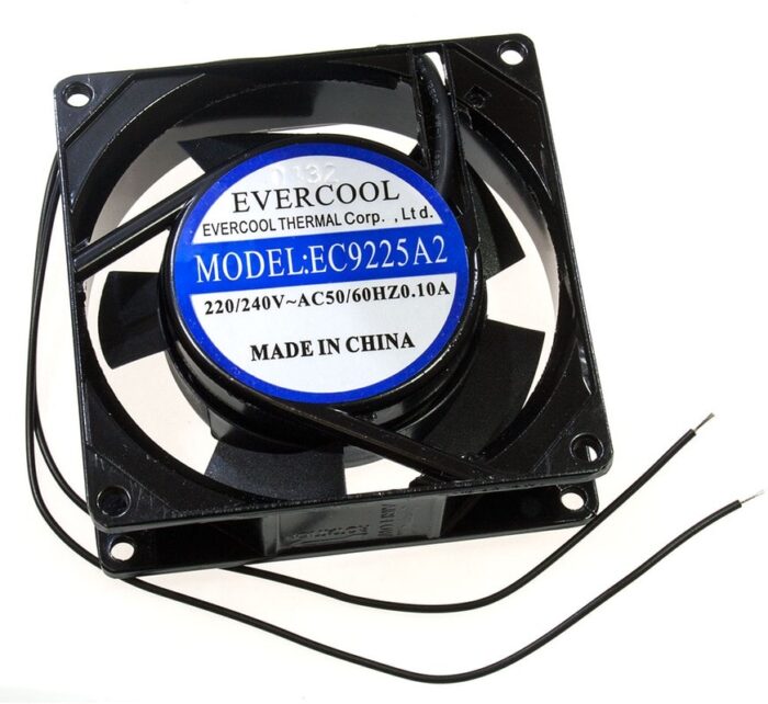 8008959851 EC9225A2HBL, (92*92*25 220V), Вентилятор 220В AC, 2500об/мин., 92х92х25мм, 64.22м3/час, 35дБ, подшипник качения, тип вывода - провод Hirschmann — изображение 5