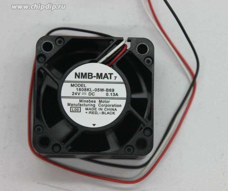 doc010529199 8007681715 Вентиятор NMB 1608KL-05W-B69 24v 0.13a 40x20 3 pin провод разъем станд Hirschmann — изображение 1