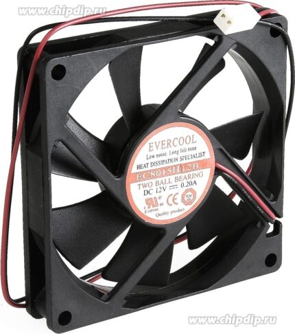 8007682568 Вентилятор evercool EC8015H12B 80x15 12v 0.20a 2 pin провод 80х15 Hirschmann