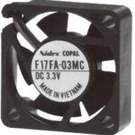 8004771275 F17FA-03MC, DC Fans Brushless DC Fan, 17 X 17 X 5mm, 3.3V DC, .01m3/min Air flow, 6 Pa Static pressure, 5db Noise, 1 sleeve bearing Hirschmann