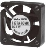 8004771275 F17FA-03MC, DC Fans Brushless DC Fan, 17 X 17 X 5mm, 3.3V DC, .01m3/min Air flow, 6 Pa Static pressure, 5db Noise, 1 sleeve bearing Hirschmann