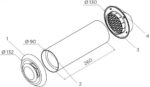 8007307238 NV5LT1, Стеновой приточный вентиляционный клапан LITE, d90mm, 260mm, 26 м3/ч NVD_LITE Hirschmann — изображение 3