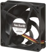 8008665645 9S0912F4011, Fan Tubeaxial 12VDC Square - 92mm L x 92mm H Ball 44.5 CFM (1.25m³/min) 3 Wire Leads Hirschmann — изображение 3